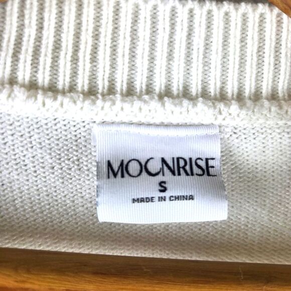 Men's Moonrise Nantucket White Oversized Pull Over Sweater Size Small - Picture 8 of 8